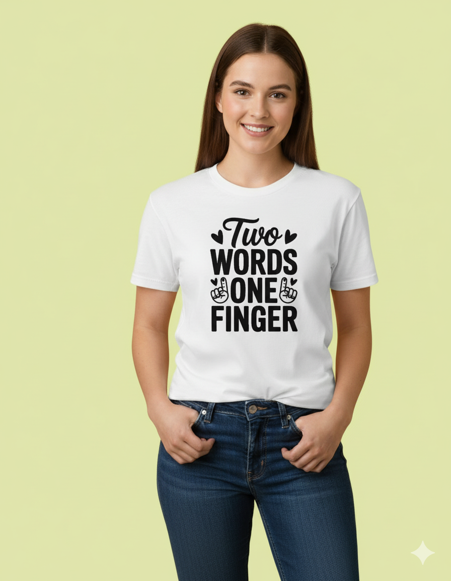 Two words one finger