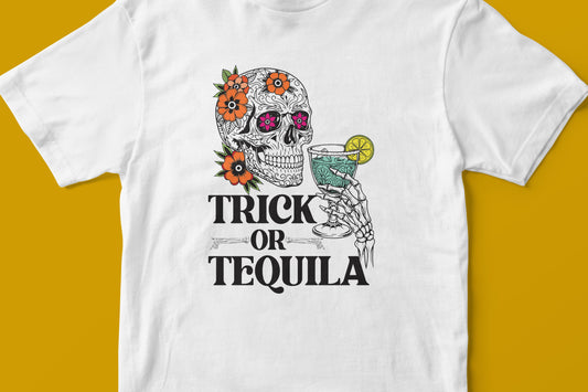 Trick or Tequila Halloween T-shirt