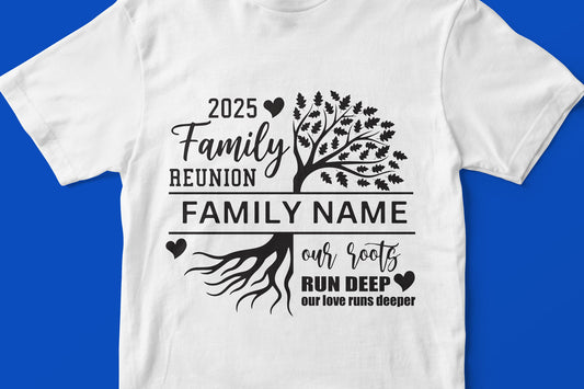 Family Reunion Tree and roots T-shirt.