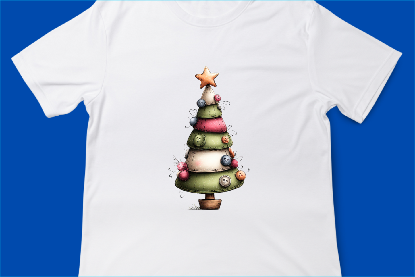 Whimsical Button Christmas Tree 2