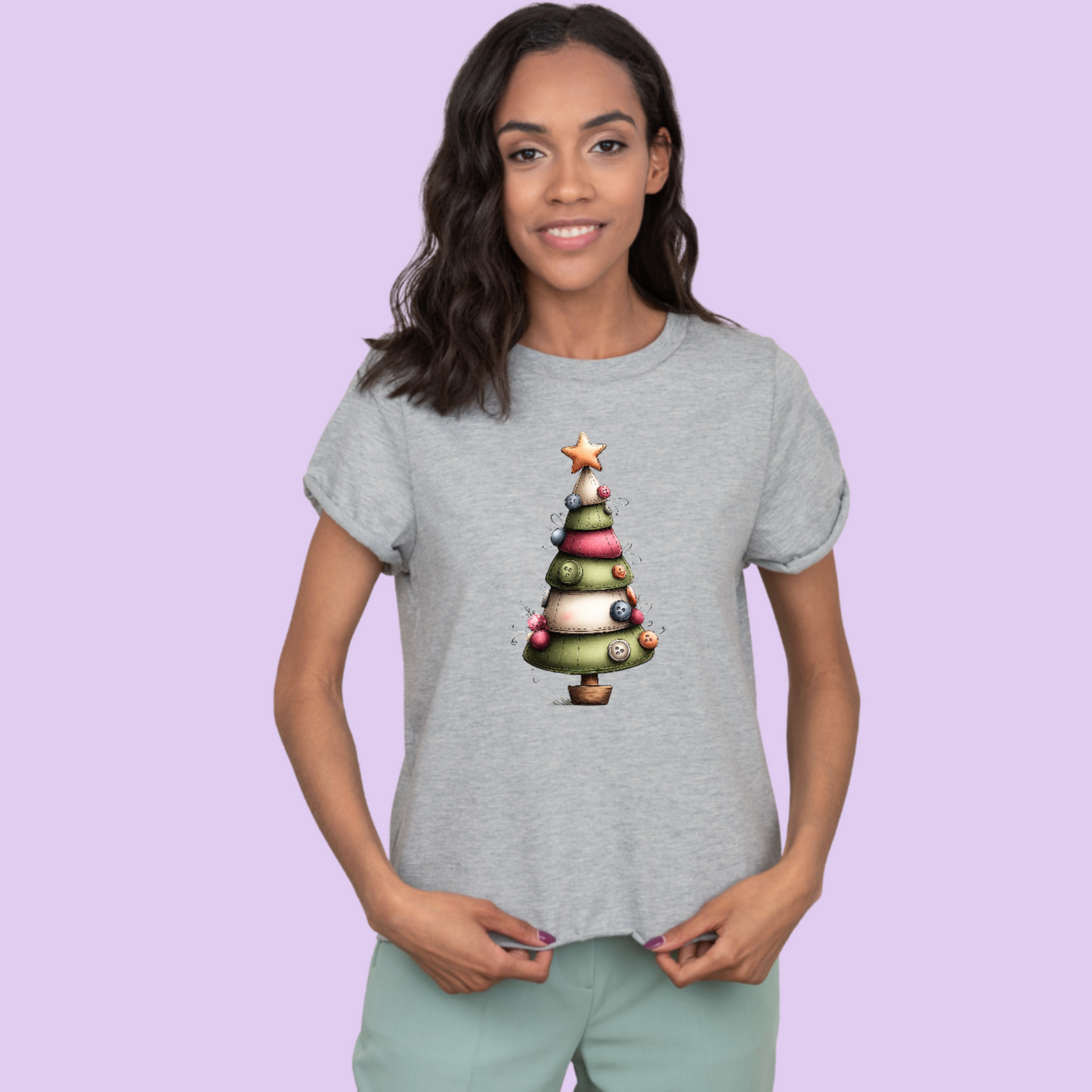 Whimsical Button Christmas Tree 2