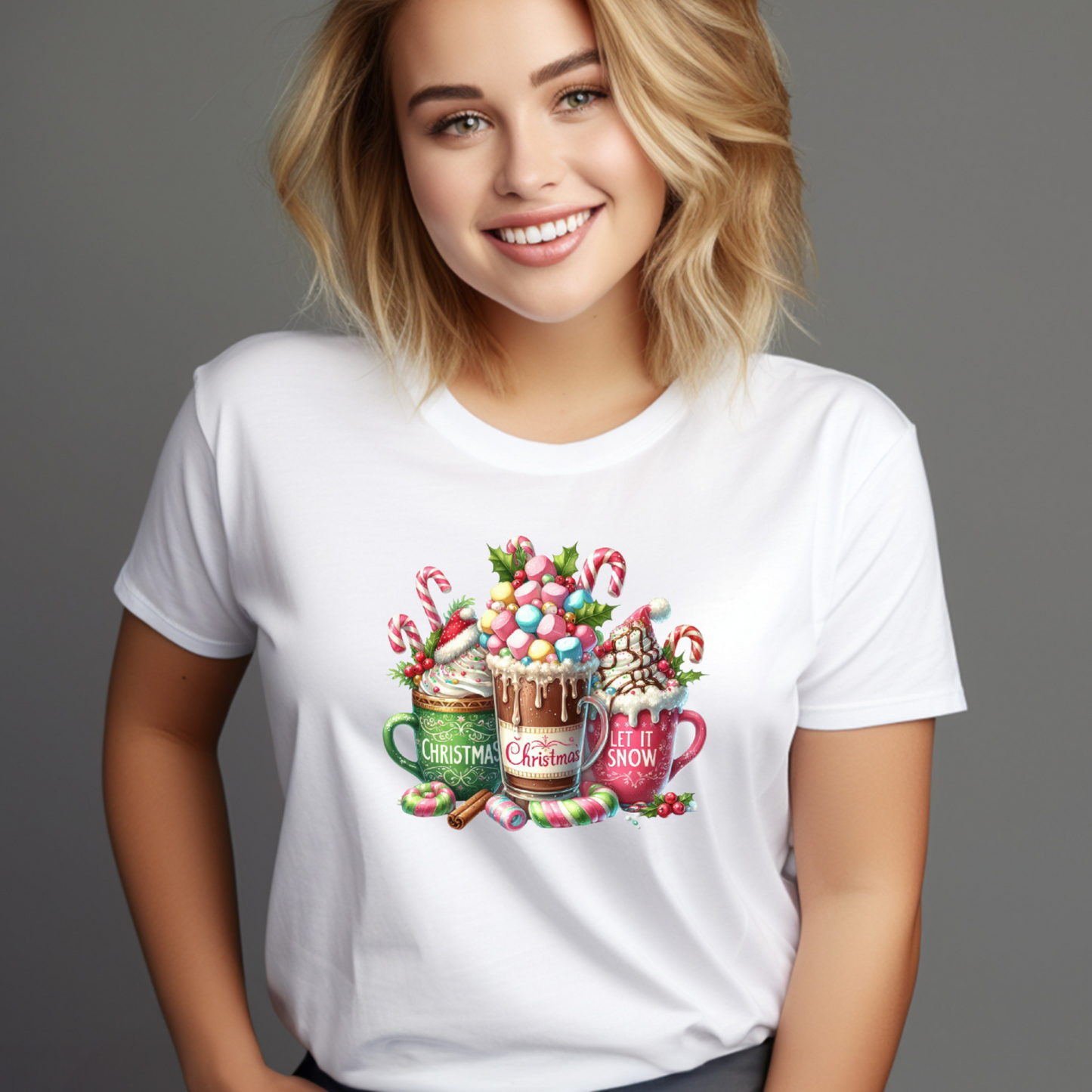 Festive Hot Cocoa Christmas Tee