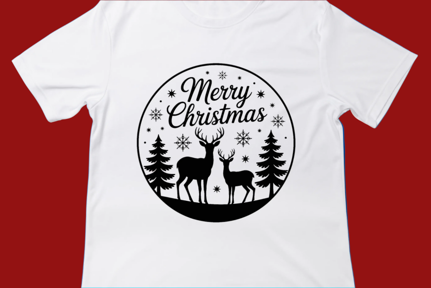 Merry Christmas Woodland Deer