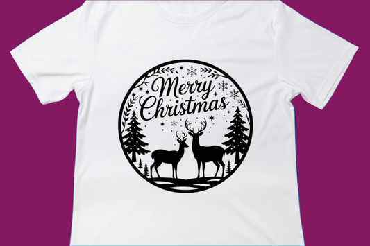 Merry Christmas Woodland Circle