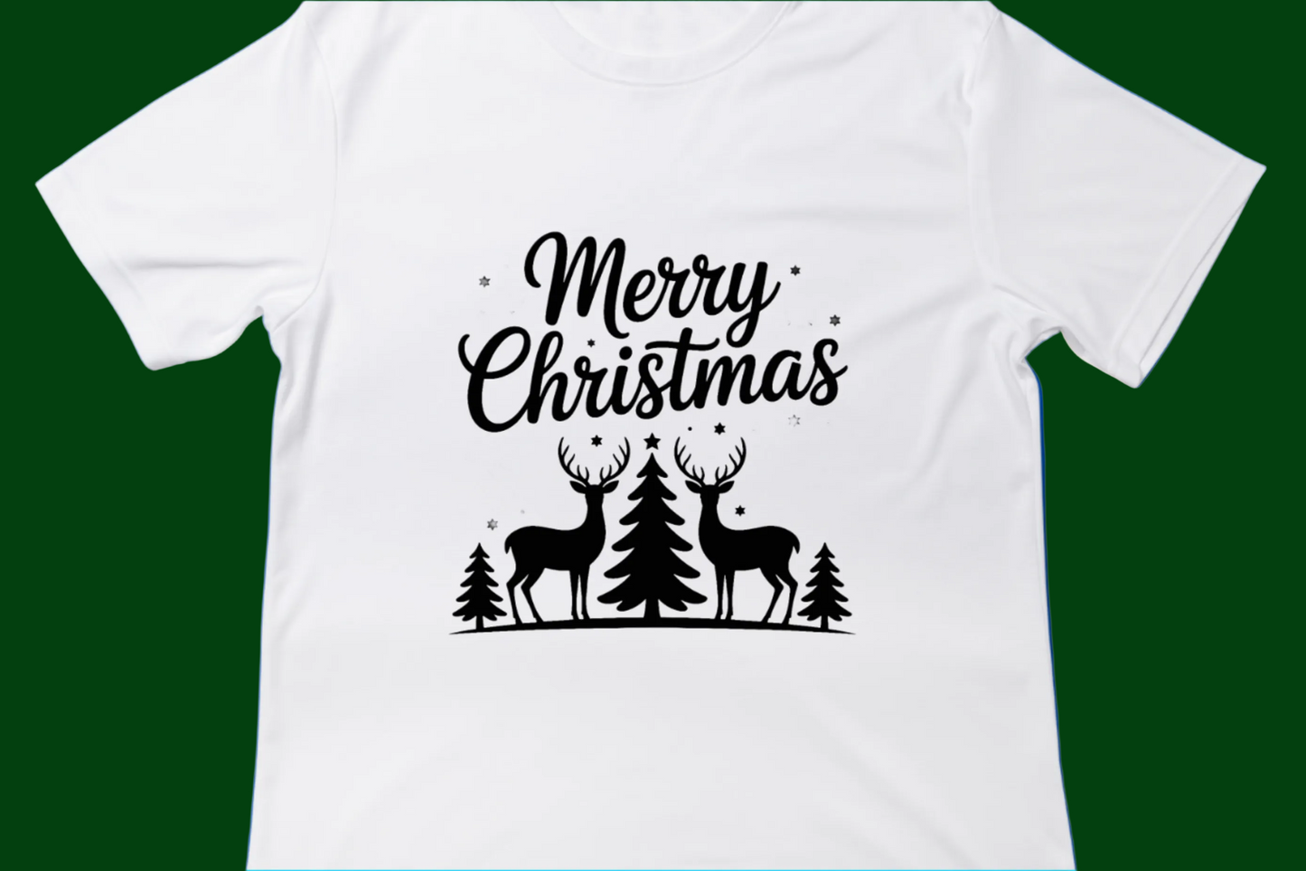 Merry Christmas Deer Forest Tee