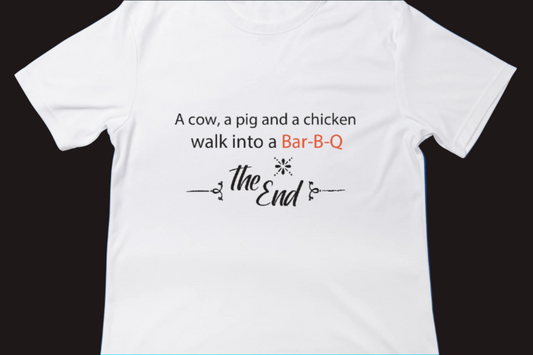 A Cow, Pig, and Chicken Walk Into a BBQ Tee