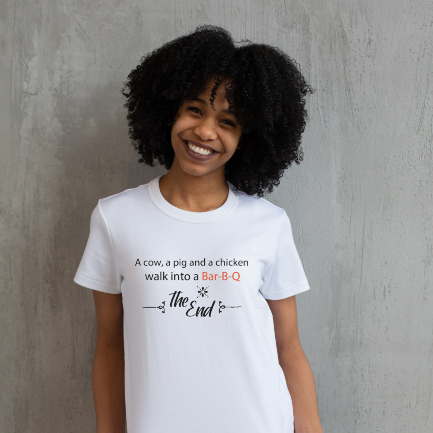 A Cow, Pig, and Chicken Walk Into a BBQ Tee