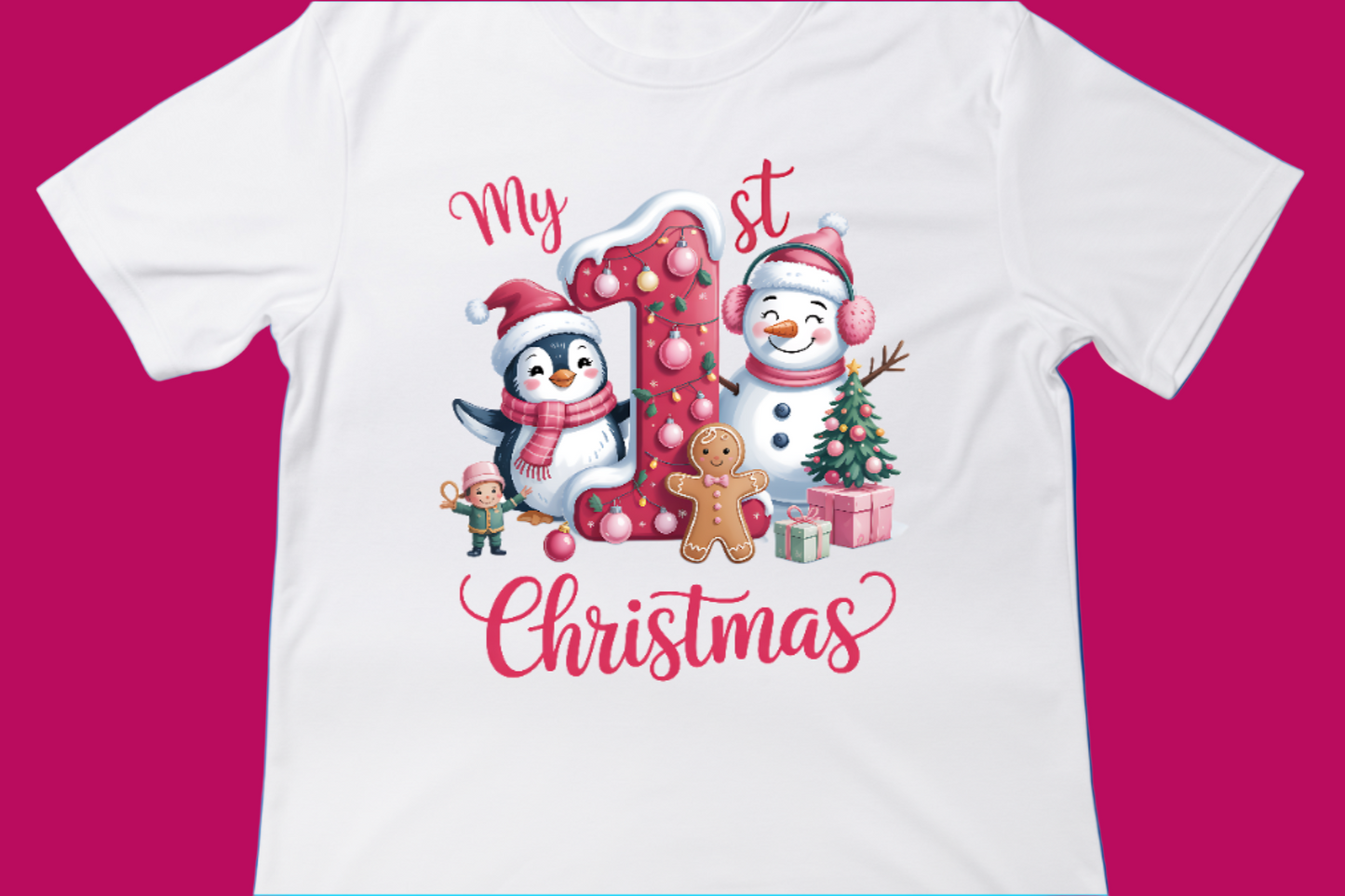 My First Christmas, Blue Winter Friends Tee