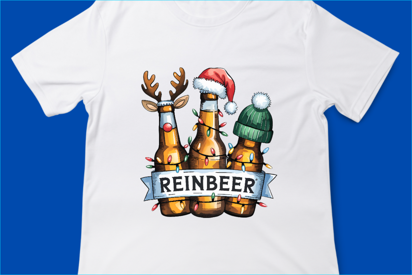 Reinbeer Christmas Shirt – Funny Holiday Beer Trio Tee