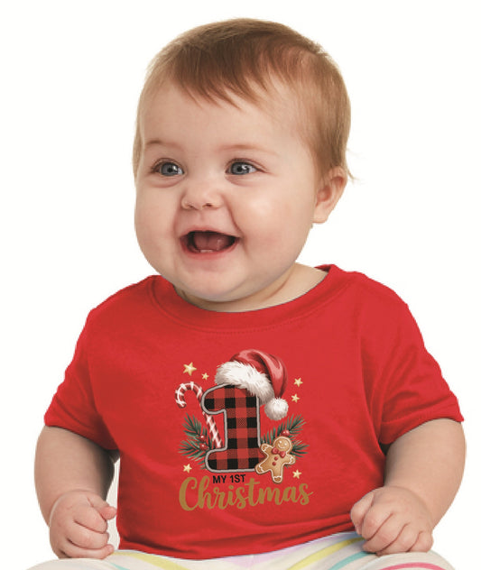 My 1st Christmas 1 Gingerbread Man Santa Hat