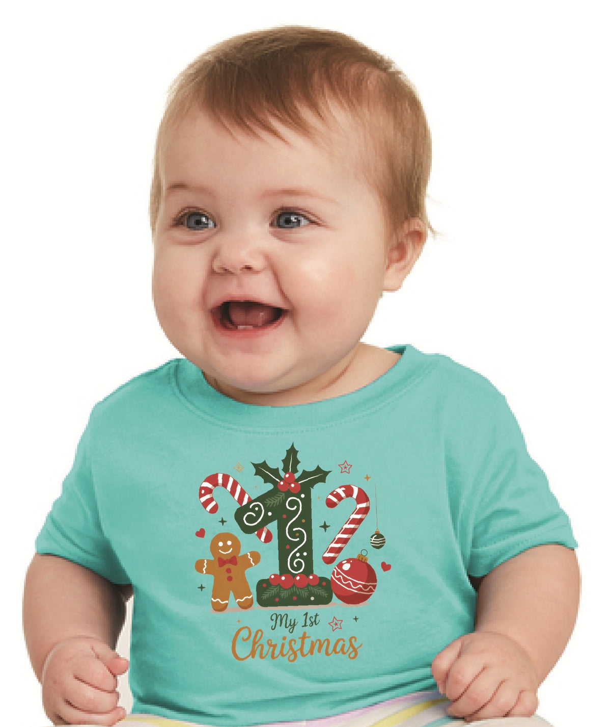 My 1st Christmas 1 Holly Gingerbread Man Candy Cane
