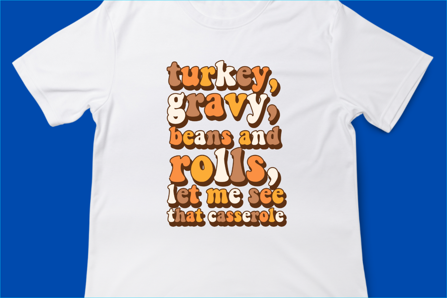 Turkey, Gravy, Beans & Rolls