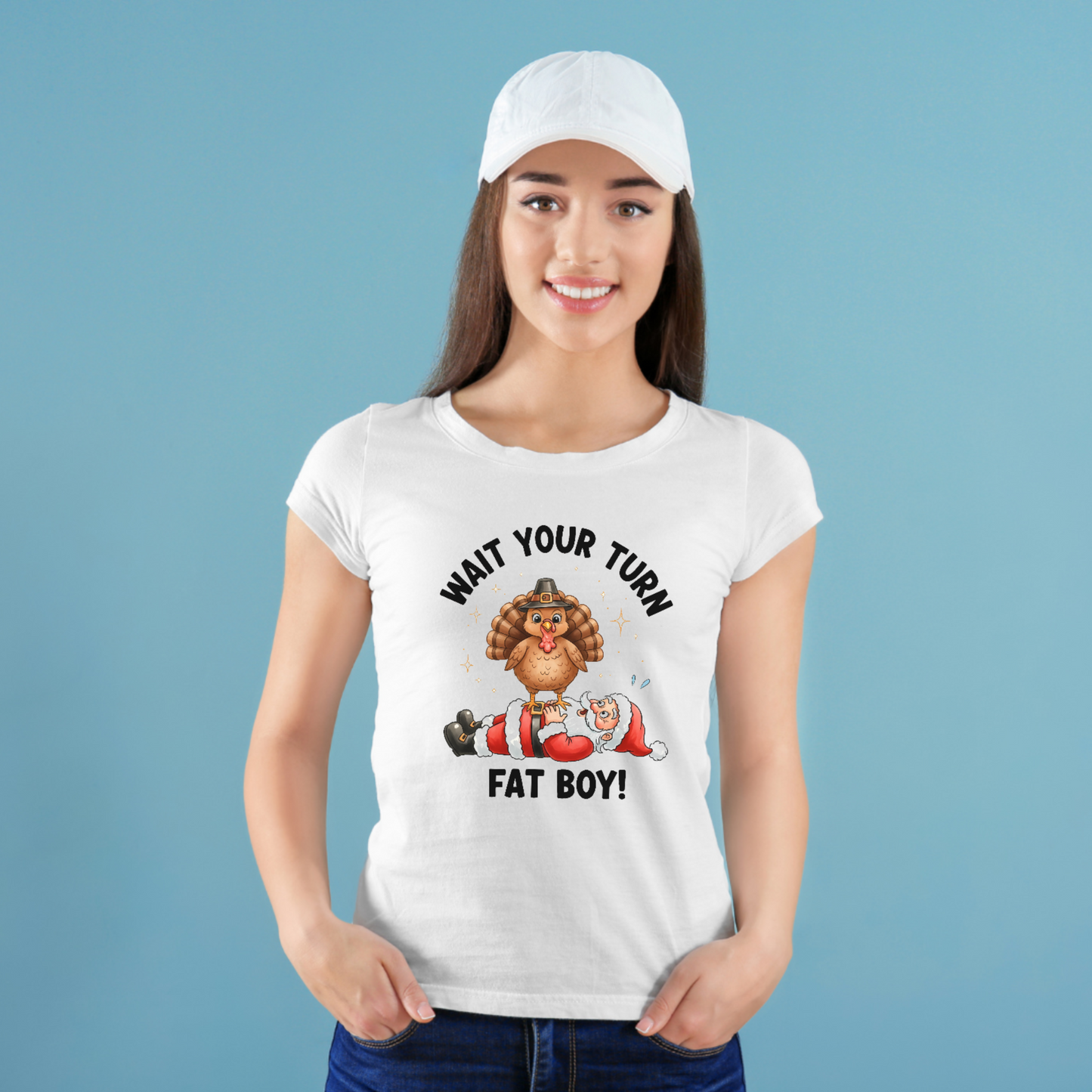 Wait Your Turn, Fat Boy!” Turkey vs. Santa Funny Holiday